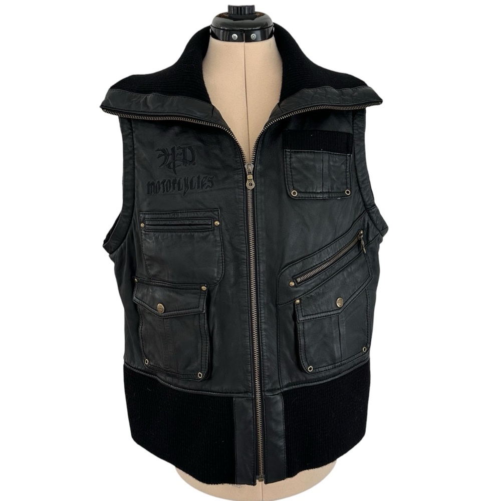 Harley Davidson Embroidered Leather vest